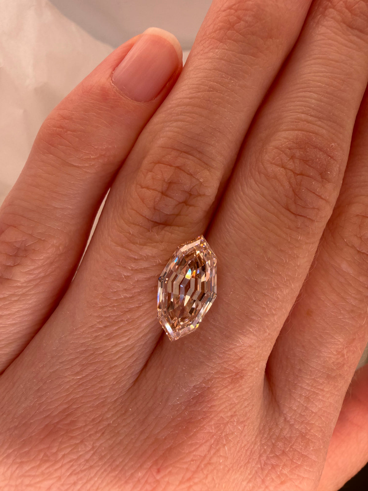 4.10 CARAT LIGHT BROWN STEP CUT MARQUISE