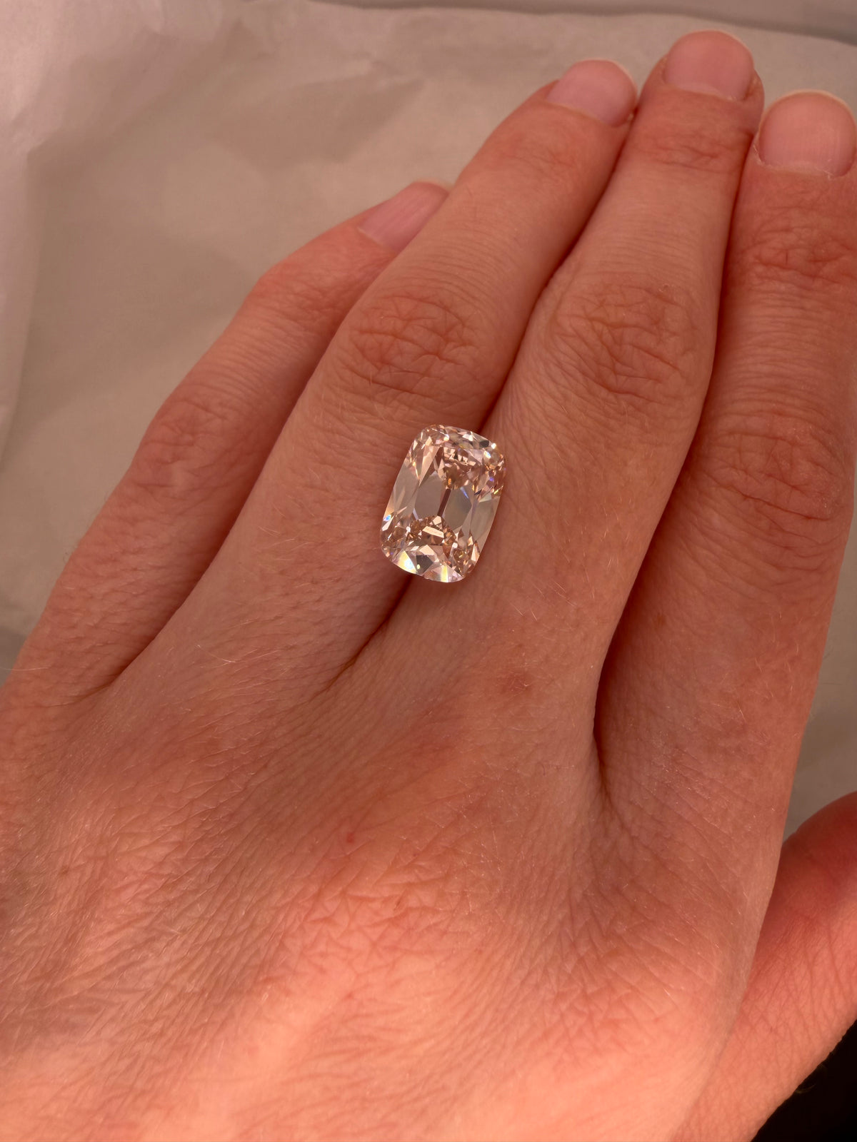 4.12 CARAT ANTIQUE CUSHION LAB DIAMOND