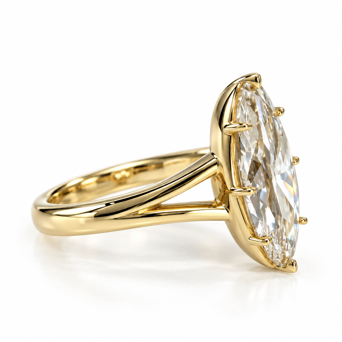 2.11 CARAT LAB CHAMPAGNE SPLIT ANTIQUE MOVAL