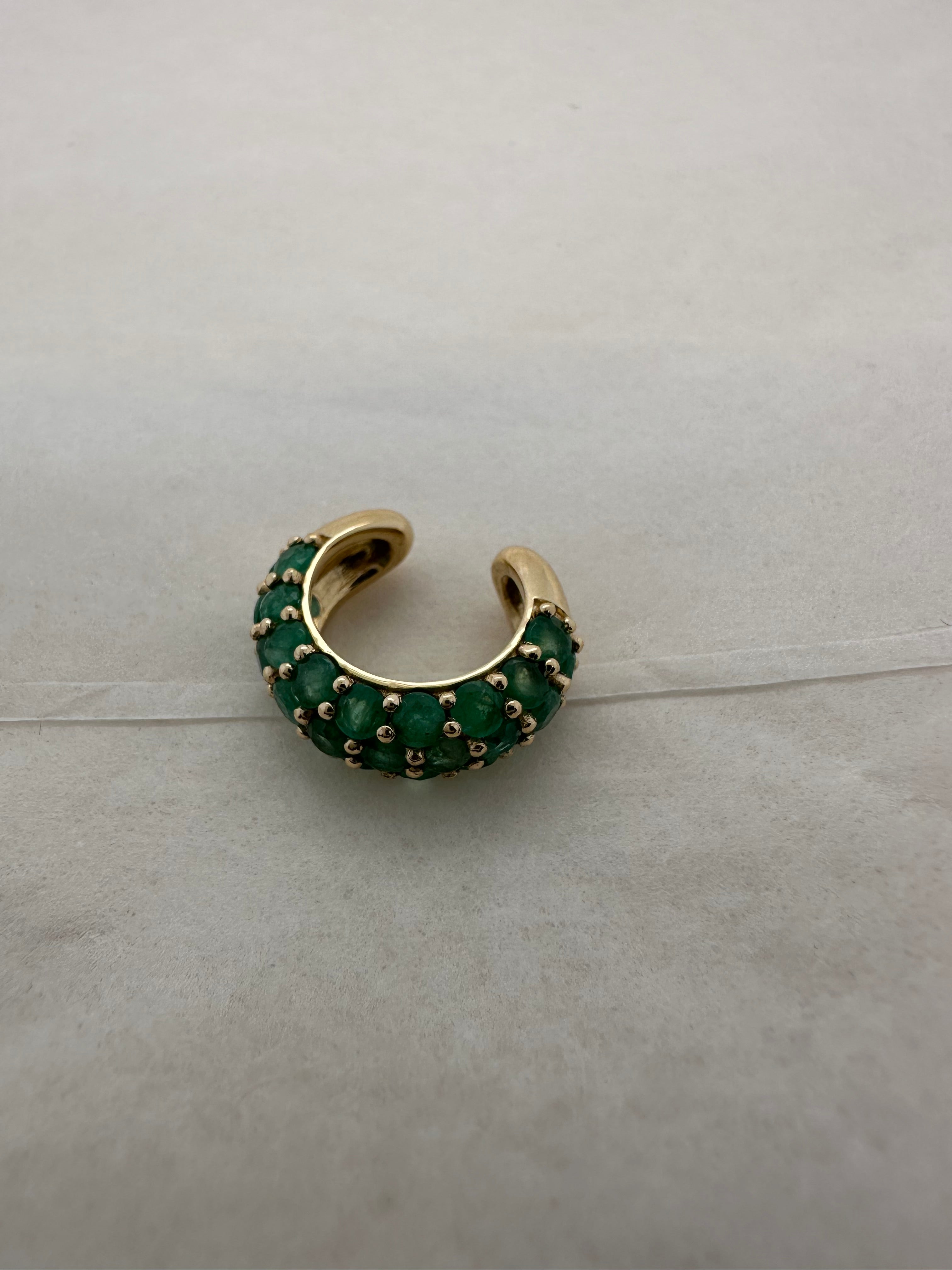 THE PAVE EMERALD EAR CUFF