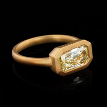 Load image into Gallery viewer, 1.50 CARAT EAST WEST CHAMPAGNE BEZEL RADIANT CUT