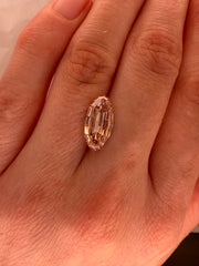 3.11 LIGHT BROWN STEP CUT MOVAL LAB DIAMOND