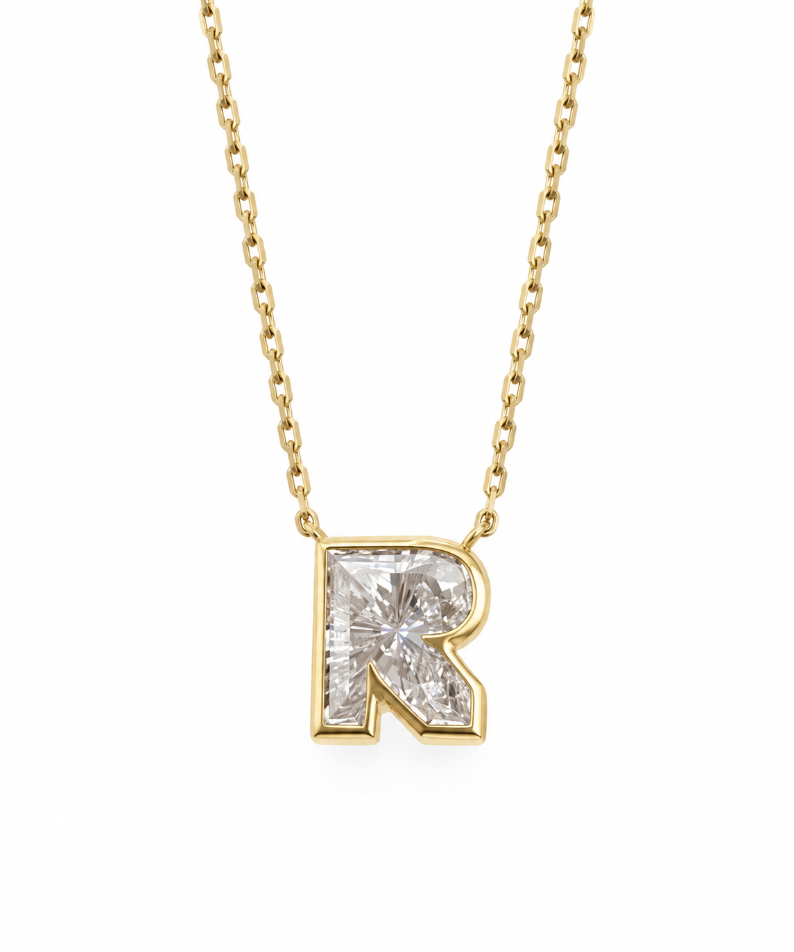LAB DIAMOND LETTER NECKLACE
