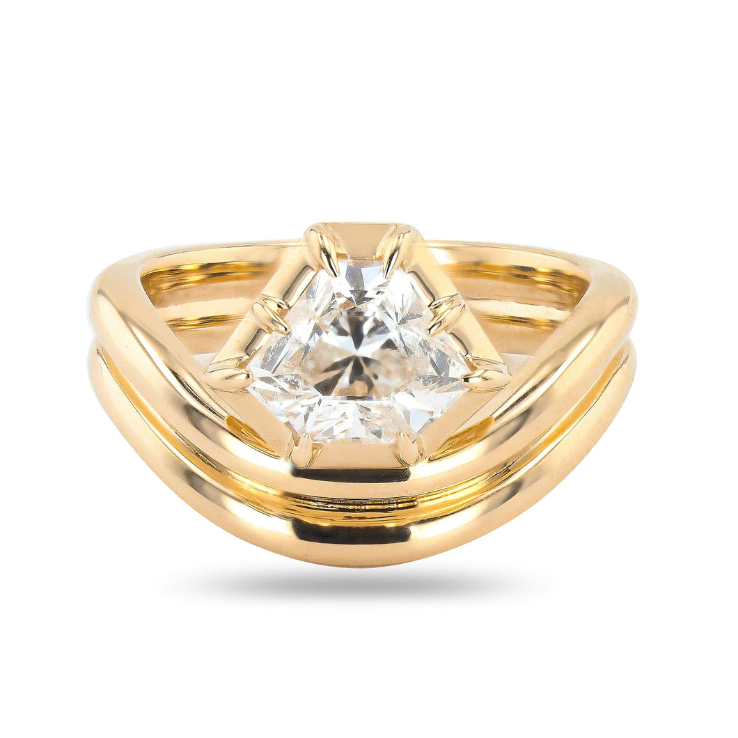 1.55 CARAT KITE SHAPE DIAMOND RING