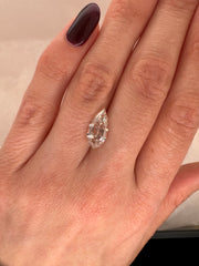 2.61 CARAT CHAMPAGNE STEP CUT PEAR SHAPE LAB DIAMOND