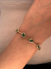 THE FALLEN LEAVES EMERALD PEAR BRACELET