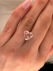 4.08 CARAT PINK LAB GROWN HEART DIAMOND