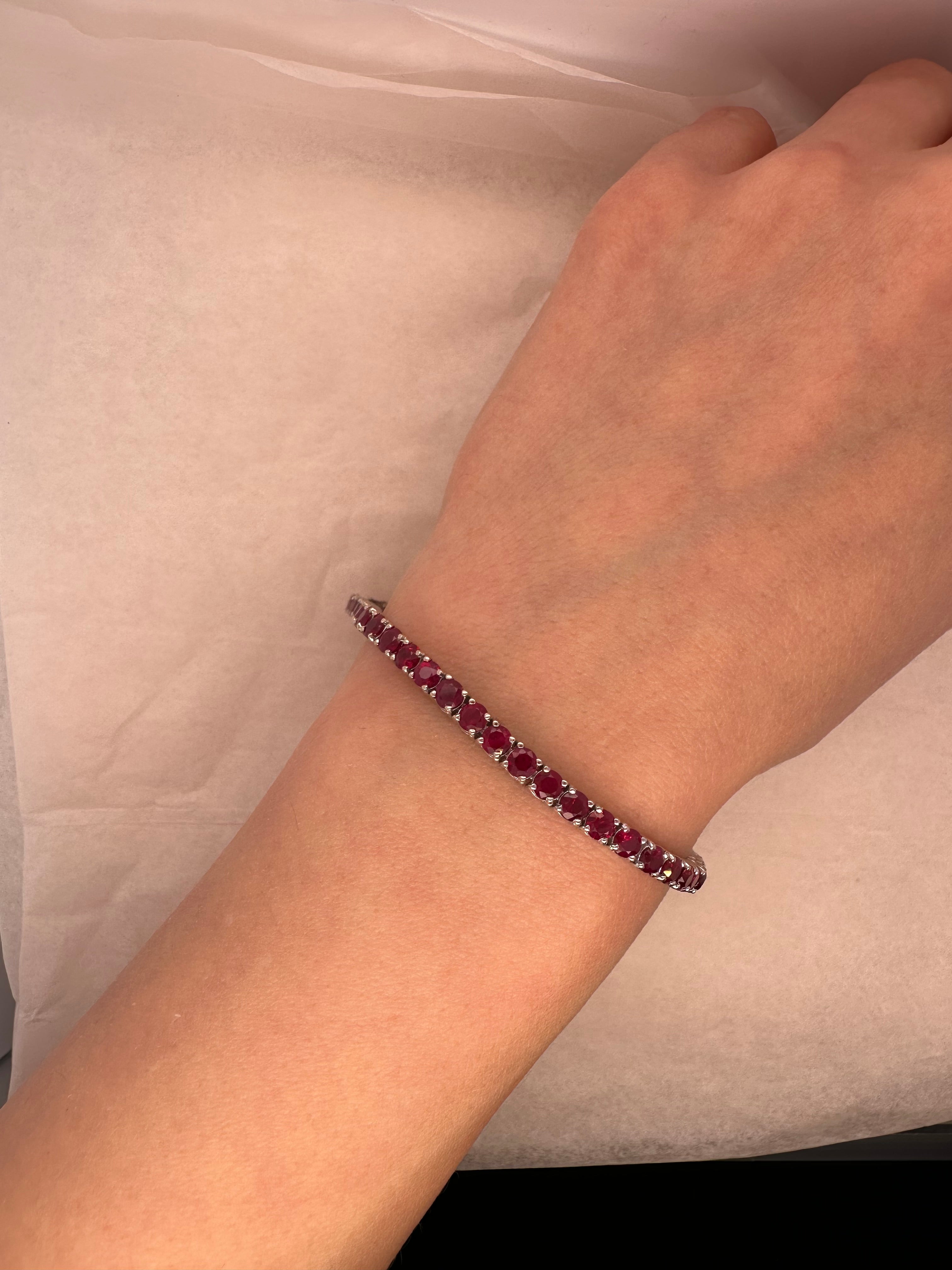 THE RED VELVET RUBY TENNIS BRACELET
