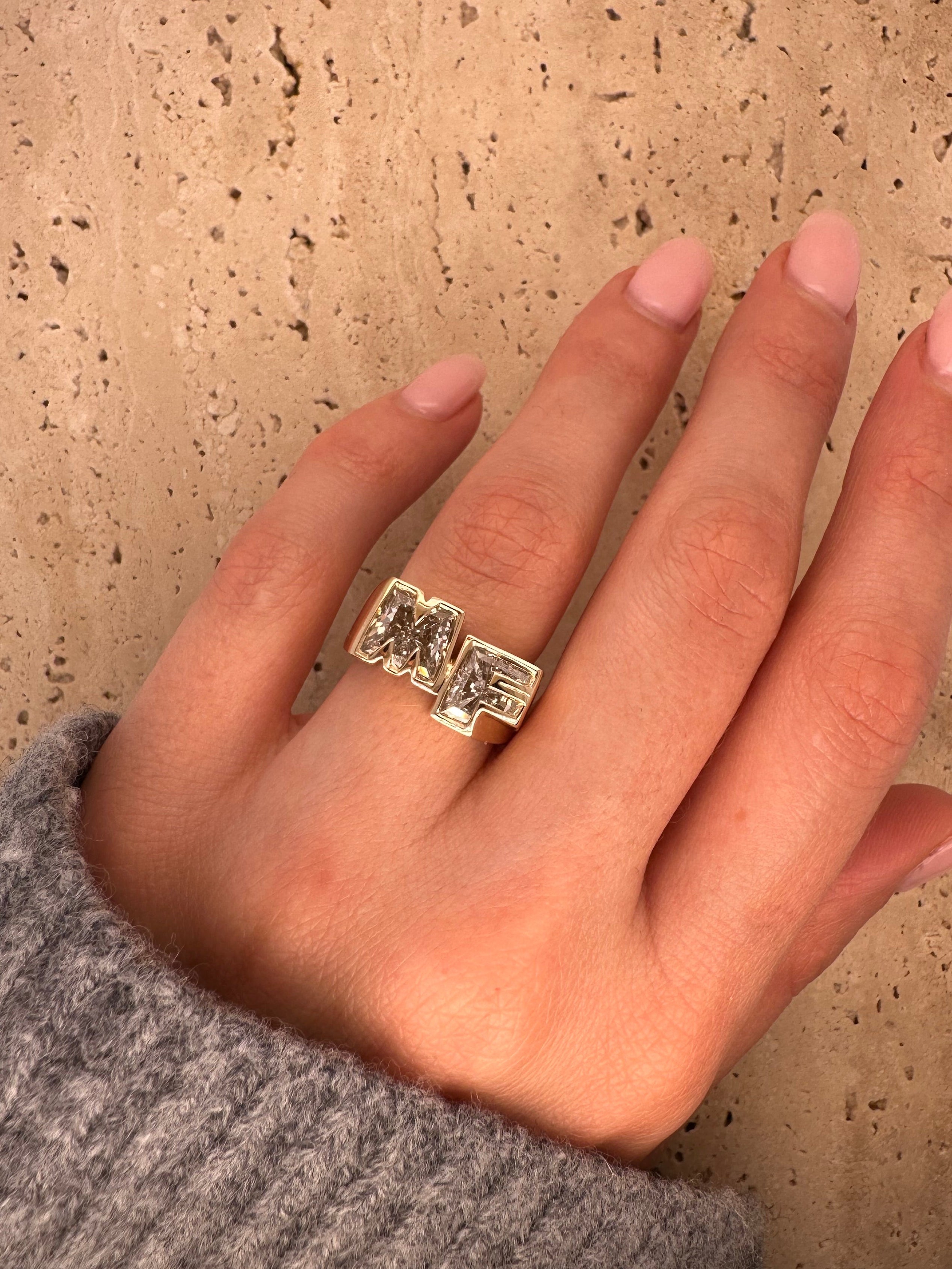 THE INITIAL DUO PINKY RING – O R I A N N E