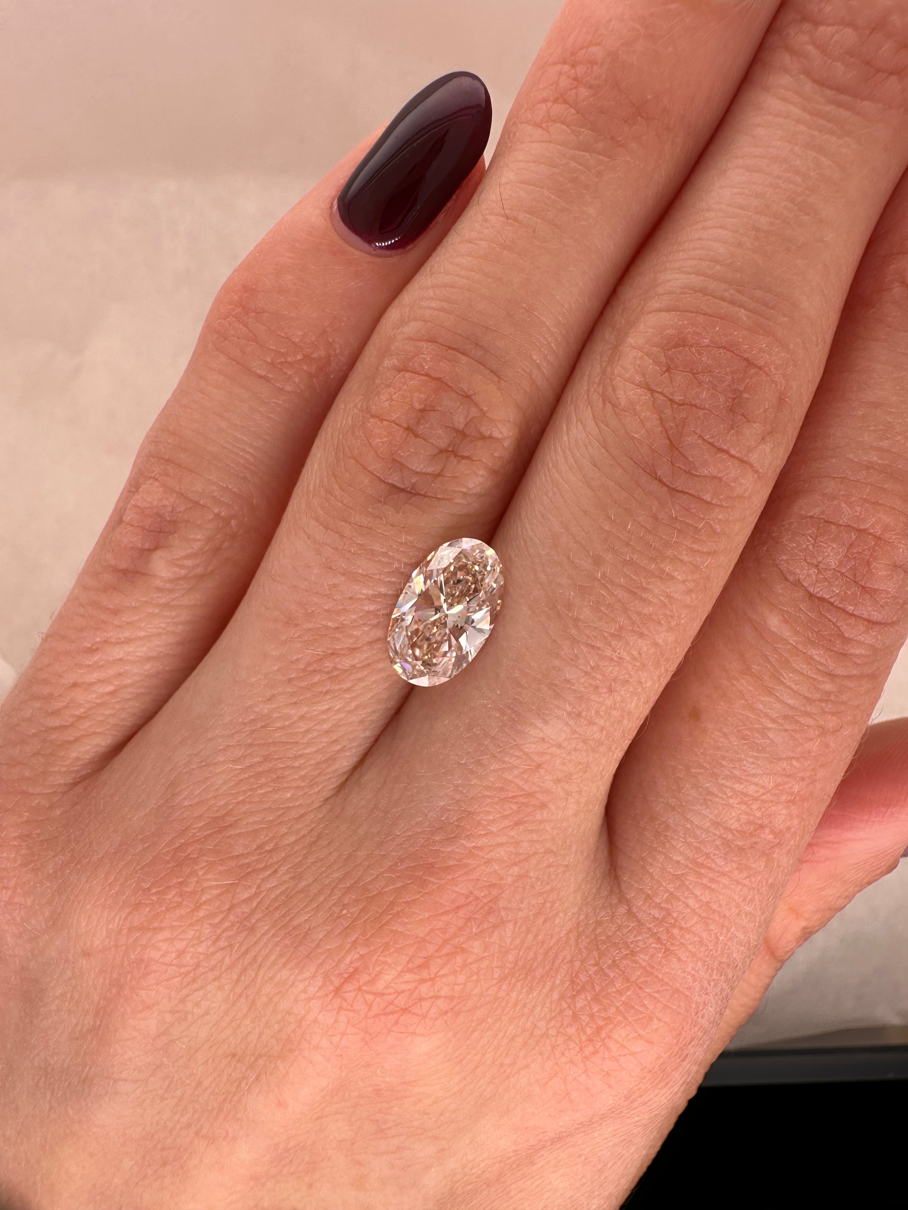 2.03 CARAT CHAMPAGNE OVAL LAB DIAMOND