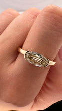 Load image into Gallery viewer, 1.00 CARAT CHAMPAGNE EAST WEST STEP CUT OVAL