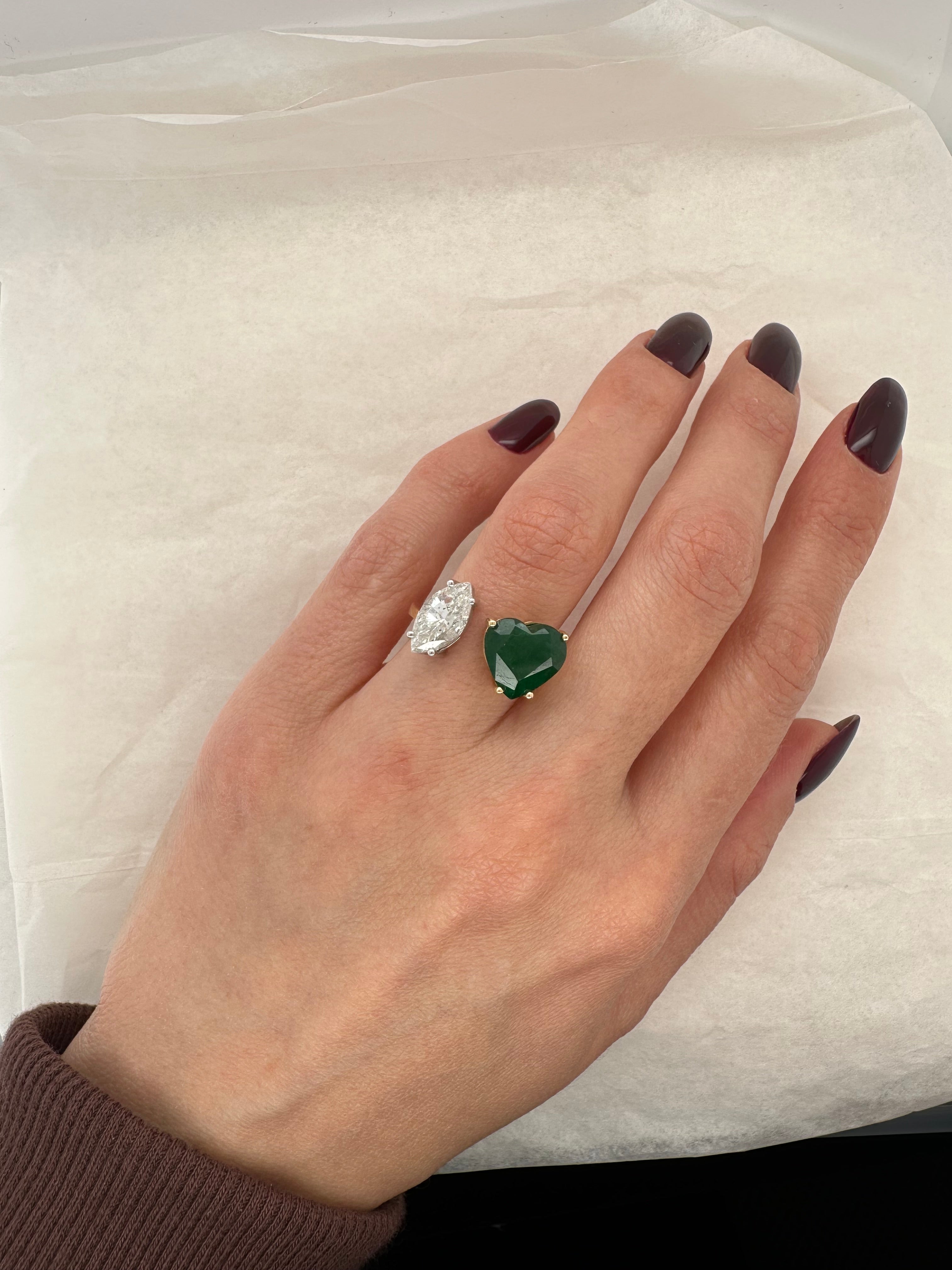 EMERALD AND DIAMOND TOI ET MOI