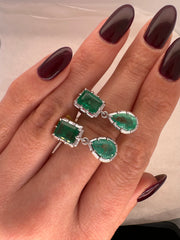 GEORGIAN SET EMERALD DROP EARRINGS