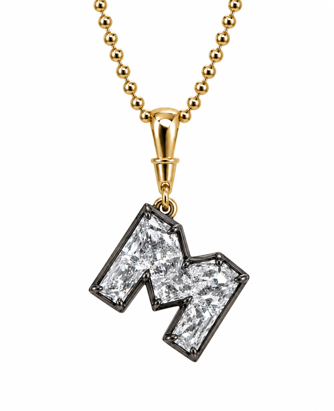 JUMBO GEORGIAN SET LETTER PENDANT