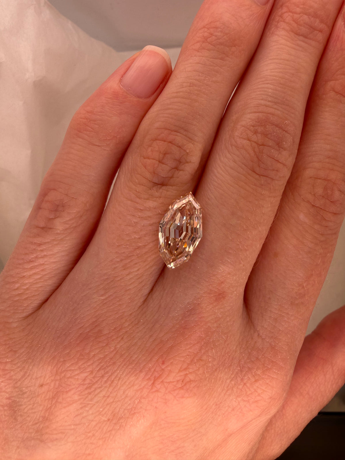 4.10 CARAT LIGHT BROWN STEP CUT MARQUISE