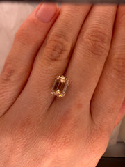 3.03 CARAT LIGHT BROWN EMERALD CUT LAB DIAMOND