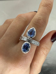 UNHEATED BLUE SAPPHIRE AXIS RING