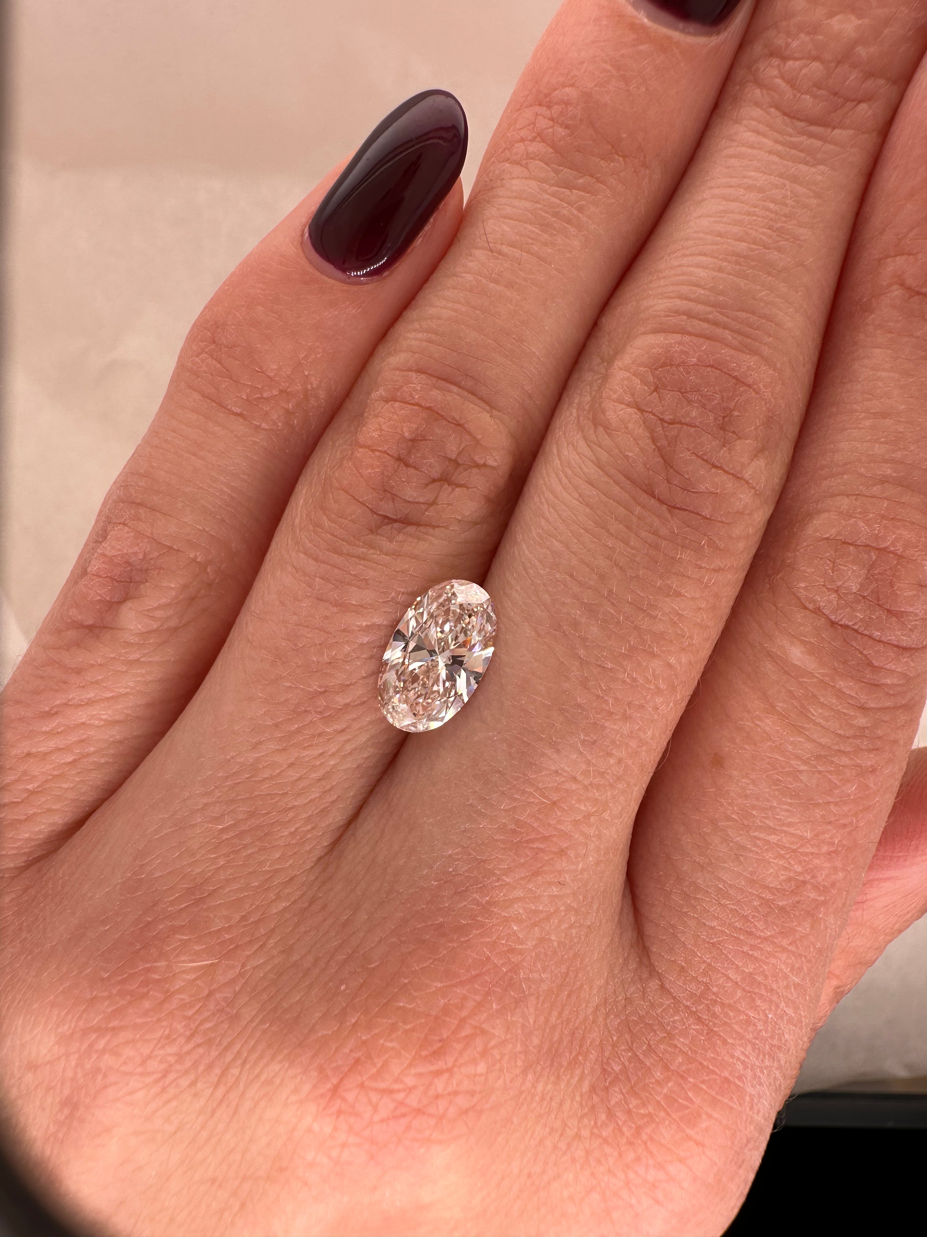 1.74 CARAT CHAMPAGNE LAB OVAL