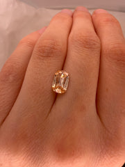 1.52 CARAT ORANGEY YELLOW ANTIQUE CUSHION LAB DIAMOND