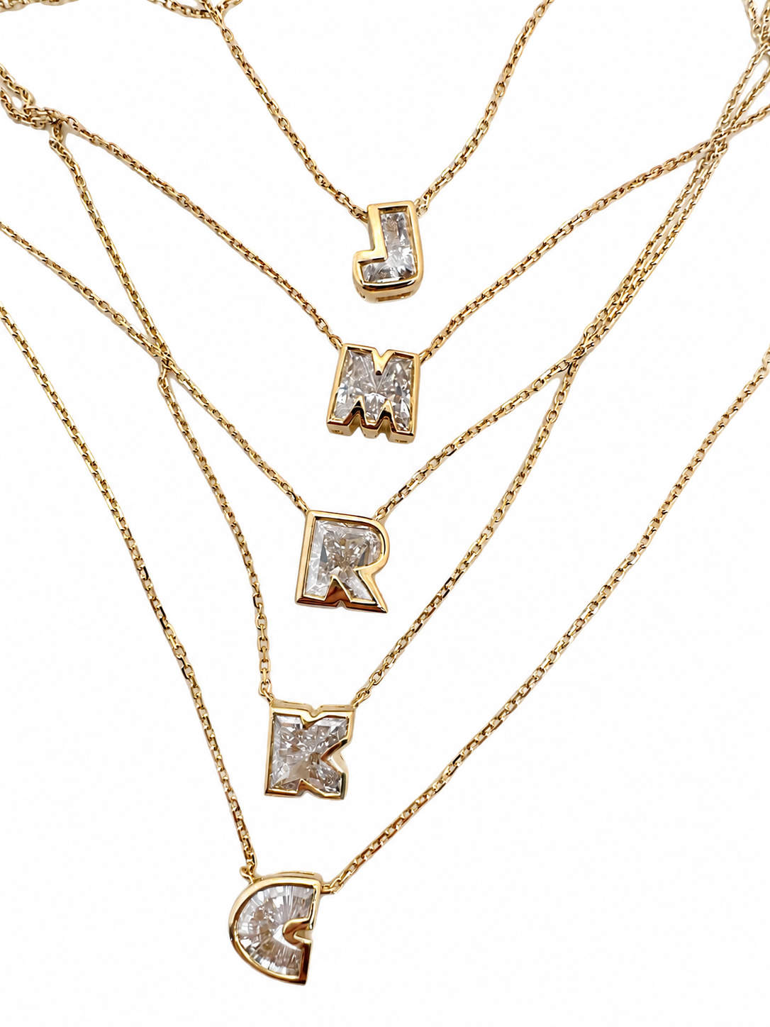 LAB DIAMOND LETTER NECKLACE