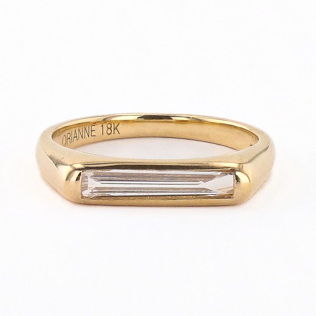 ELONGATED BAGUETTE DIAMOND RING