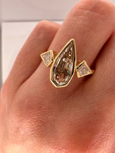 Load image into Gallery viewer, 1.17 MODIFIED CHAMPAGNE PEAR SHAPE RING