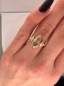 1.17 MODIFIED CHAMPAGNE PEAR SHAPE RING