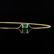 EMERALD SOLITAIRE BEZEL NECKLACE