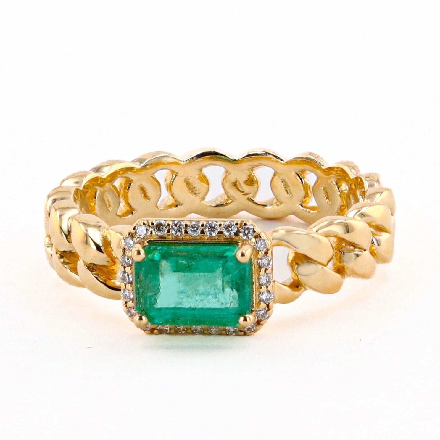 EMERALD CHAIN RING