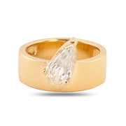 1.20 CARAT STEP CUT PEAR ON CIGAR BAND