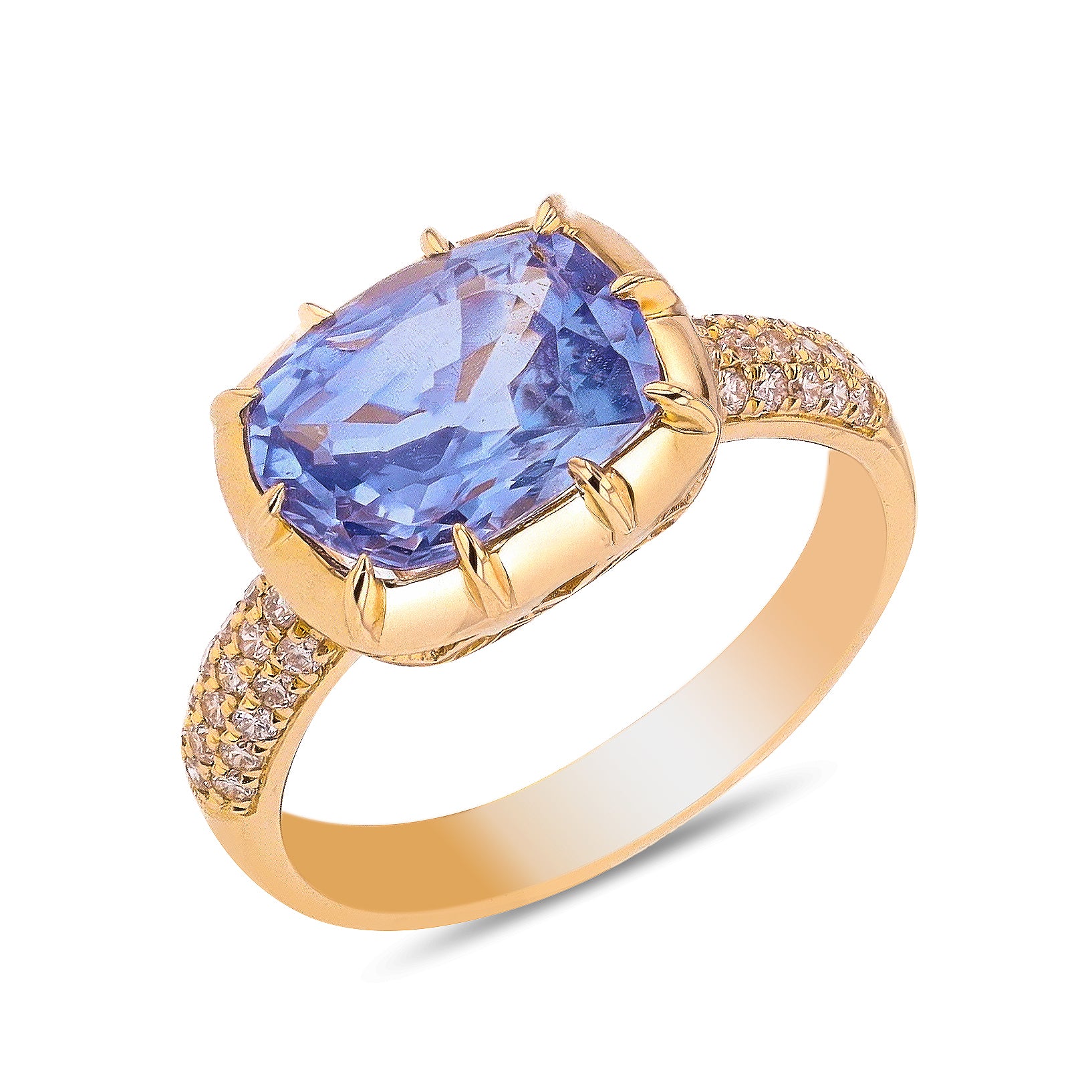 3.25 CARAT UNHEATED SAPPHIRE RING