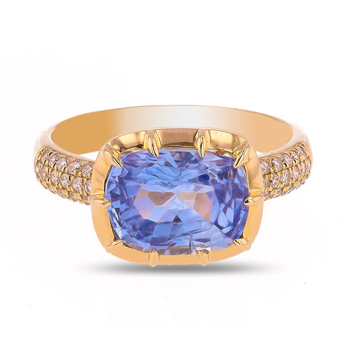 3.25 CARAT UNHEATED SAPPHIRE RING