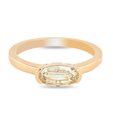 Load image into Gallery viewer, 1.00 CARAT CHAMPAGNE EAST WEST STEP CUT OVAL