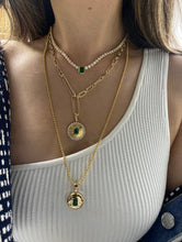 Load image into Gallery viewer, EMERALD CHARM NECKLACE