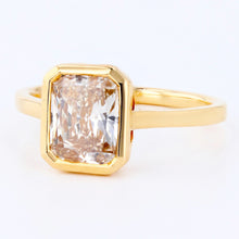 Load image into Gallery viewer, 2.09 CARAT CHAMPAGNE RADIANT CUT DIAMOND ENGAGEMENT RING