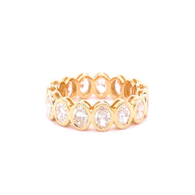 Load image into Gallery viewer, OVAL BEZEL SET ETERNITY BAND