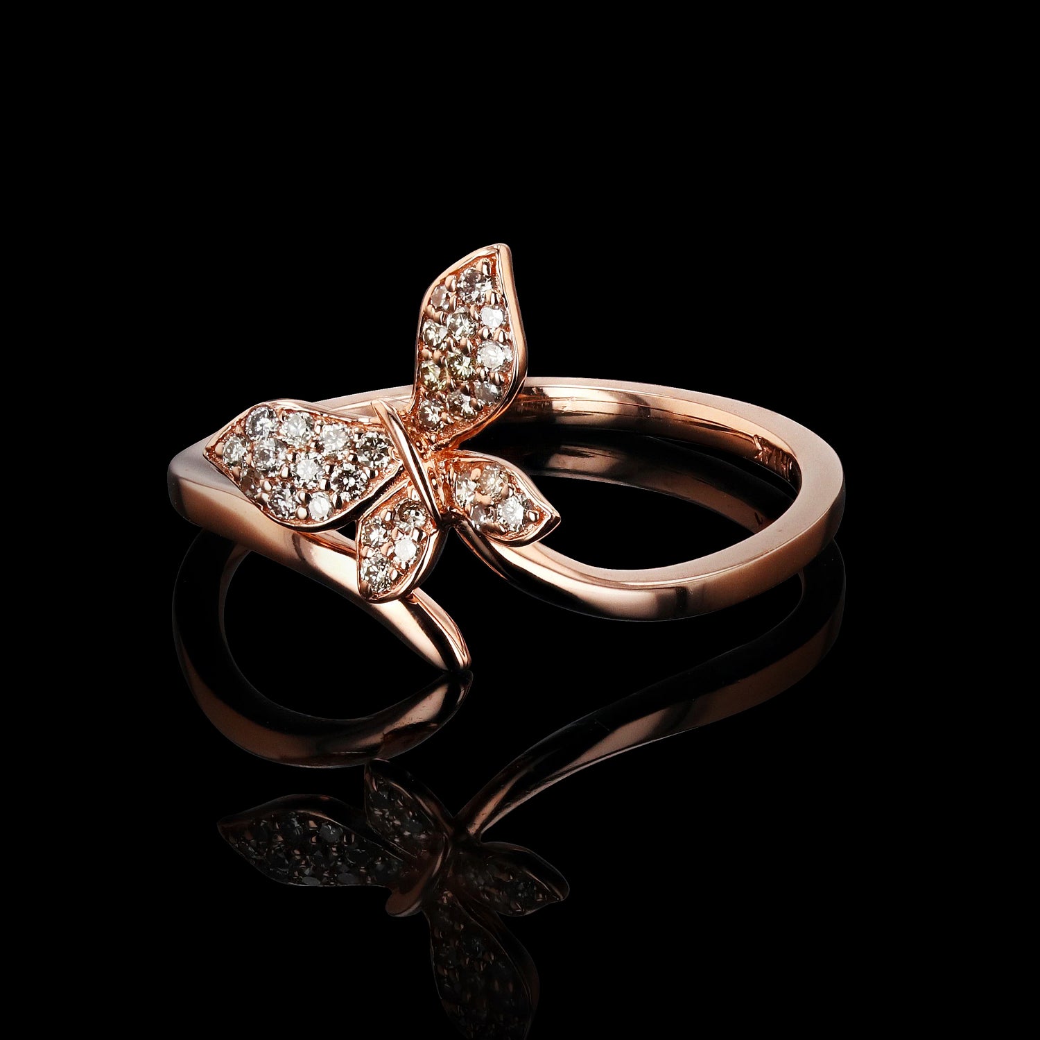 SINGLE BUTTERFLY RING