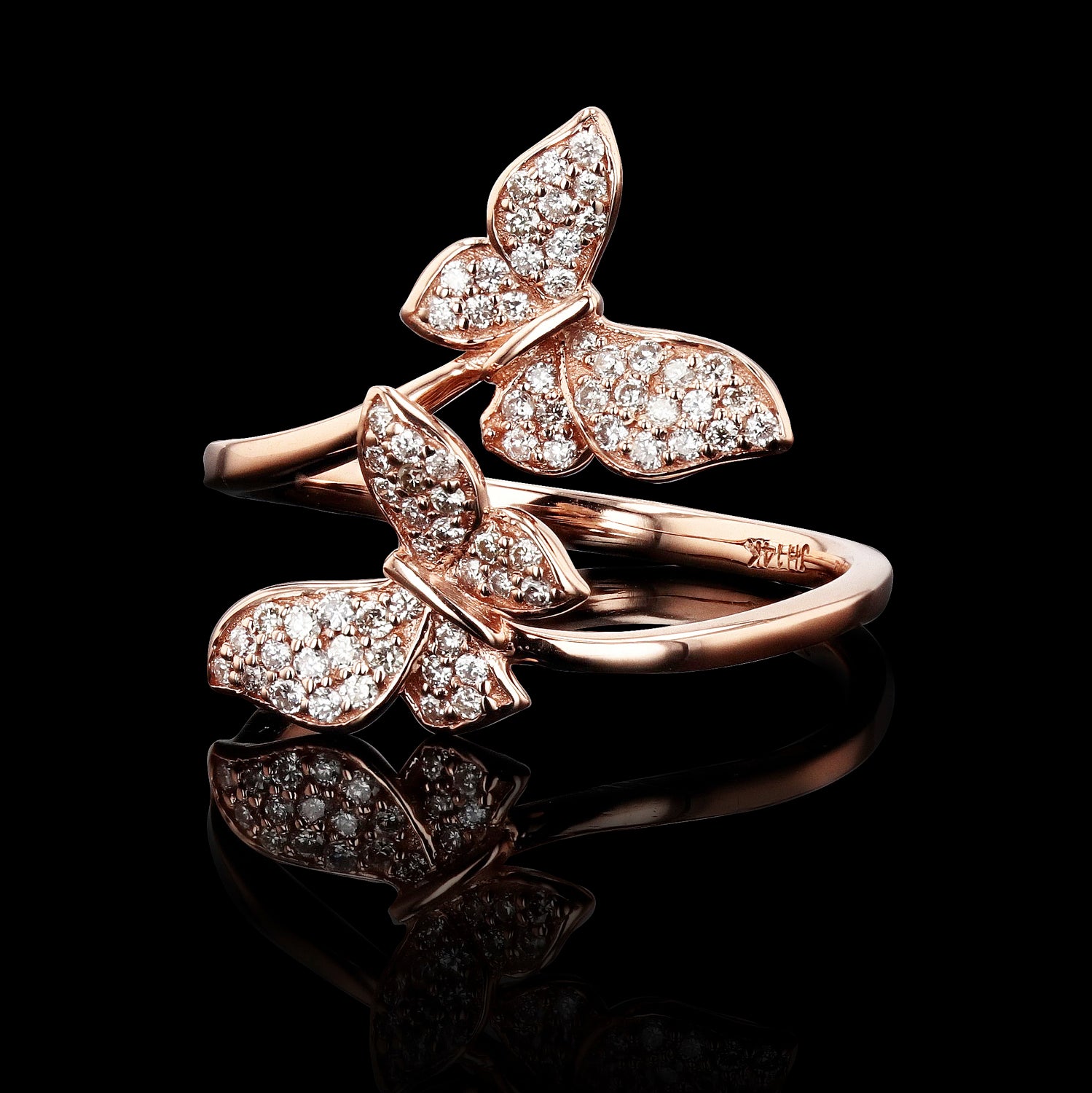 DOUBLE BUTTERFLY RING