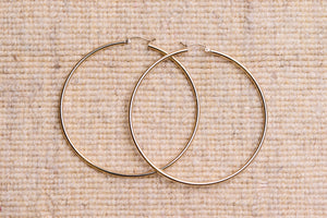 THIN LARGE GOLD HOOPS