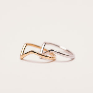 GOLD CHEVRON RING