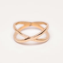 Load image into Gallery viewer, SOLID GOLD X RING