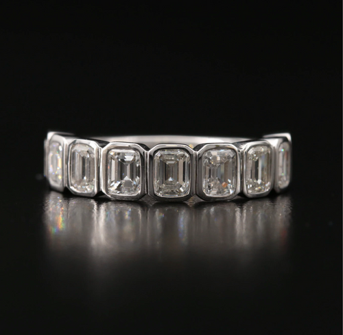 BEZEL SET DIAMOND ETERNITY HALF BAND