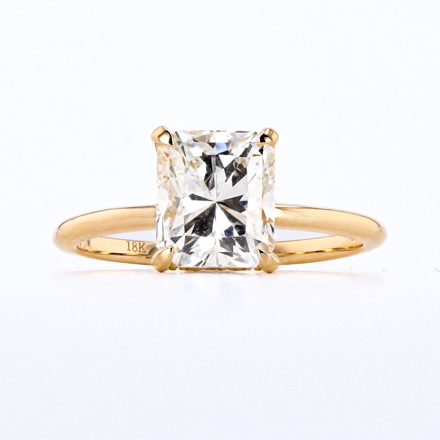 2.02 CARAT RADIANT CUT DIAMOND ENGAGEMENT RING O R I A N N E