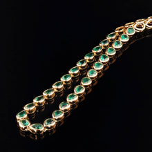 Load image into Gallery viewer, EMERALD BEZEL PEAR SHAPE NECKLACE