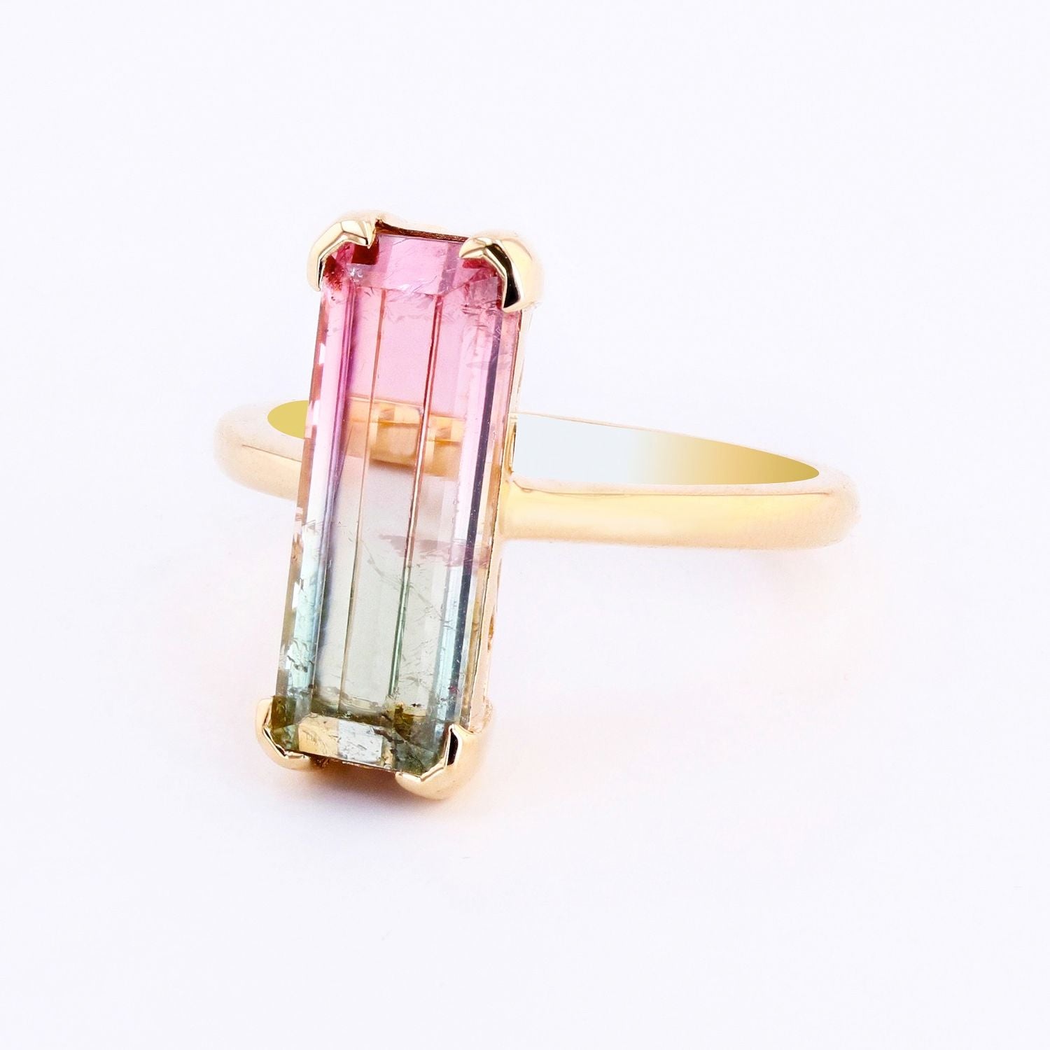 4.94 CARAT WATERMELON TOURMALINE RING