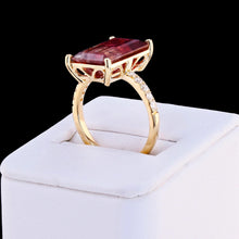 Load image into Gallery viewer, 7.61 CARAT BICOLOR TOURMALINE RING