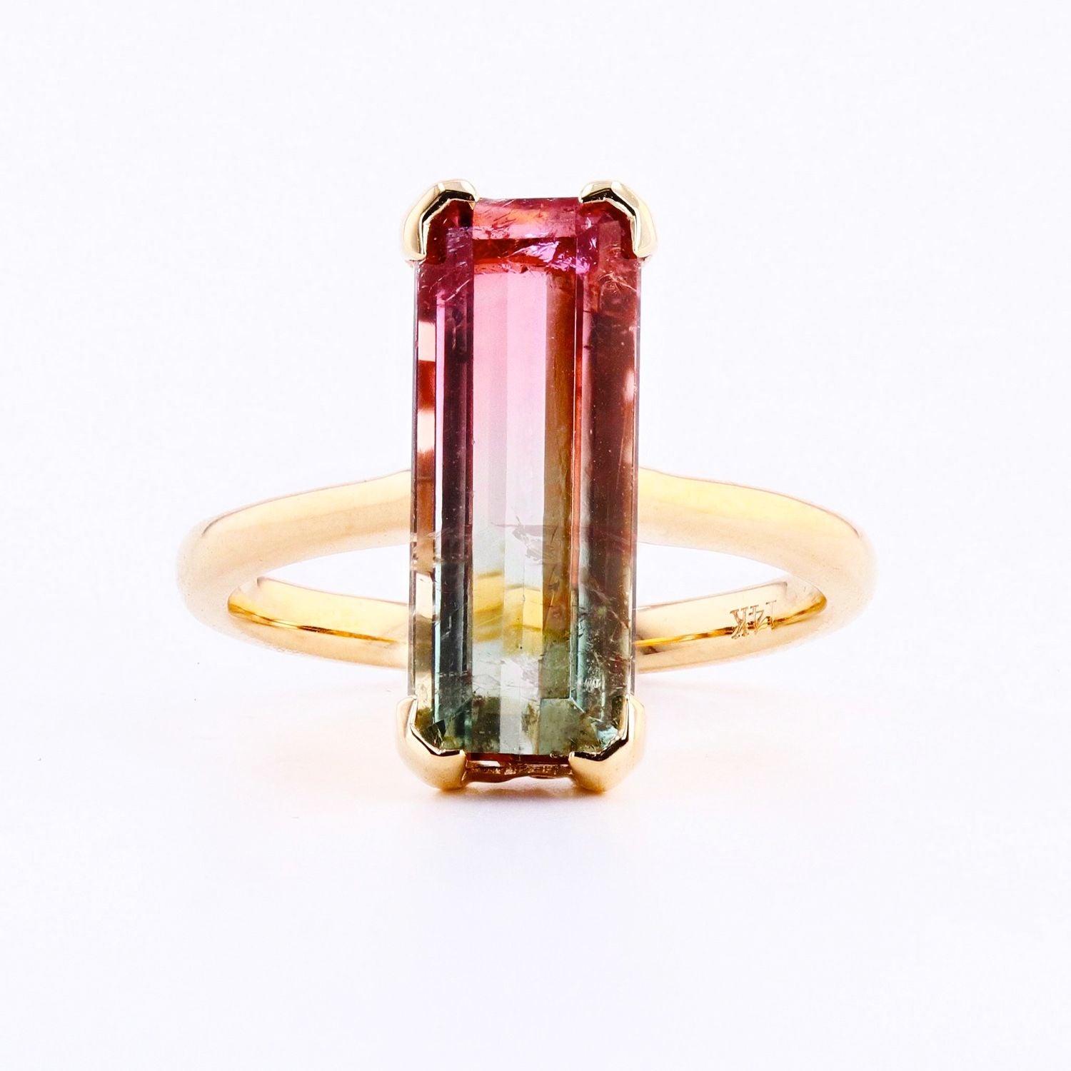 4.94 CARAT WATERMELON TOURMALINE RING