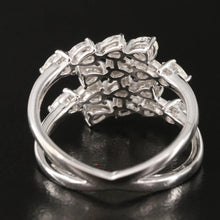 Load image into Gallery viewer, 4 ROW DIAMOND PEAR RING